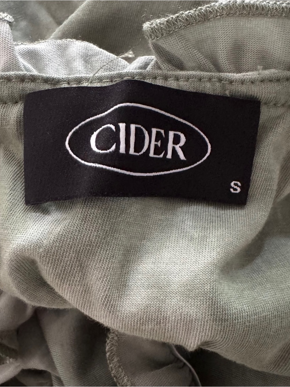Cider Vineyard Strolls Green Corset Ruffle Sleeve Mini Dress Size Small - Picture 10 of 10